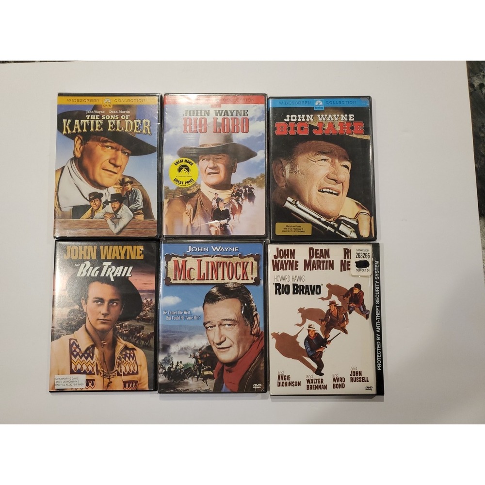 John Wayne Western DVD Lot 6 Rio Bravo McLintock Big Jake Rio Lobo Katie Elder